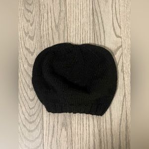 Black knitted beanie